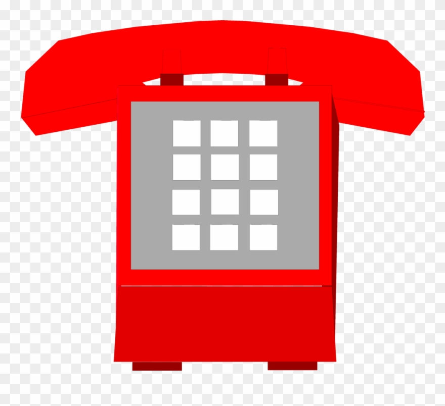 Red Telephone Clip Art - Png Download