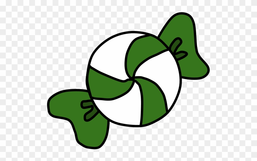 Peppermint Candy, Green And White Clipart