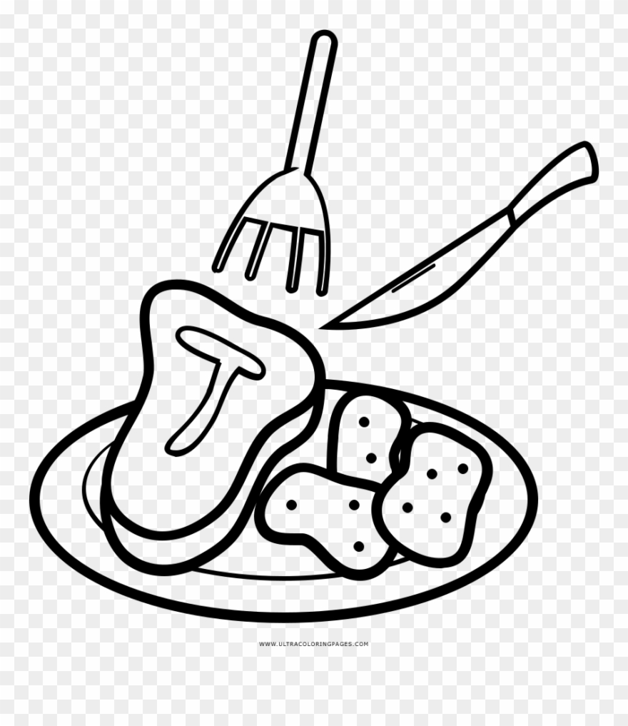Dinner Coloring Page Clipart