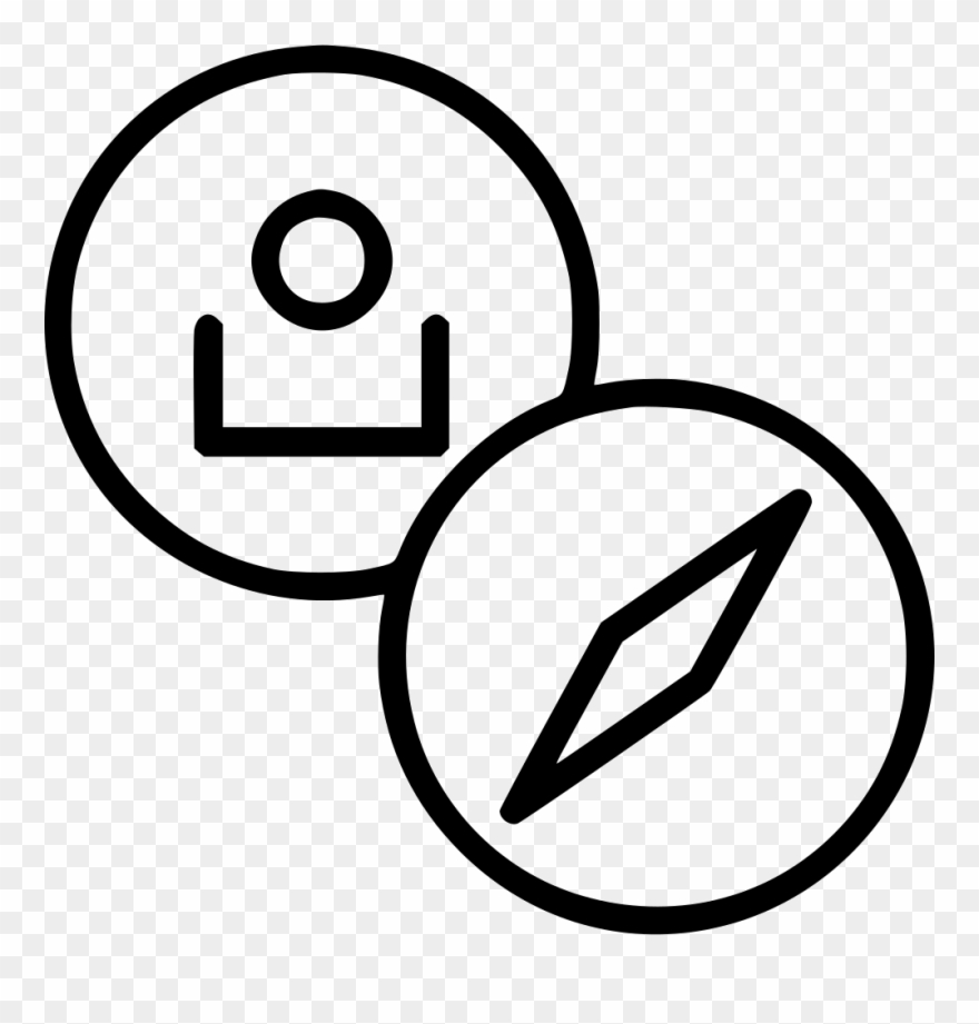 Customer Account Profile Navigation Compass Direction Clipart