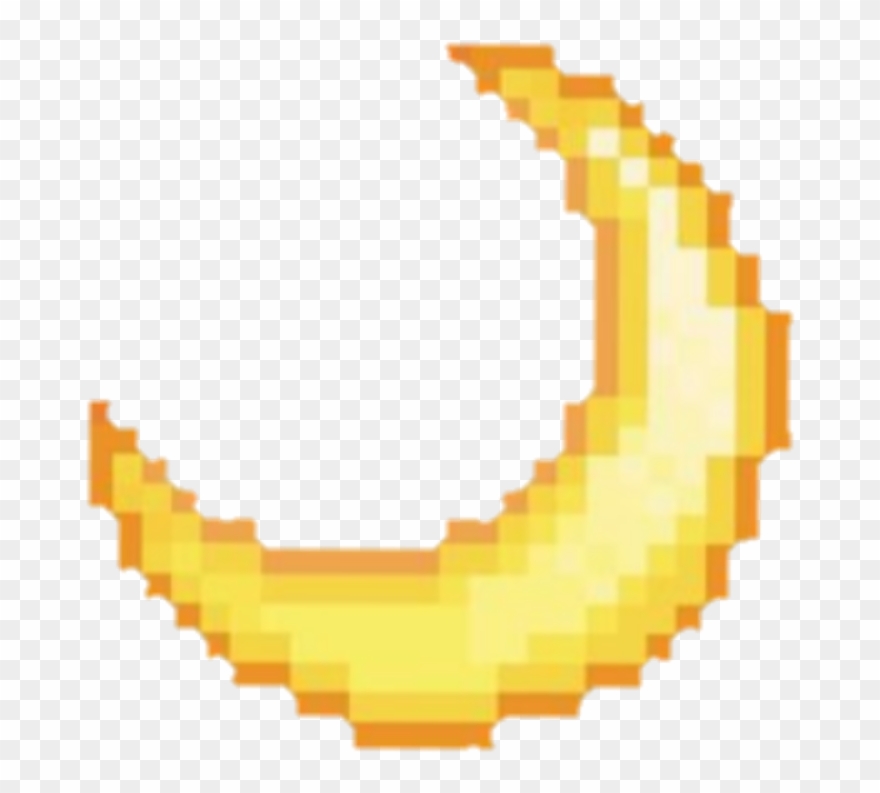 Moon Yellow Aesthetic Pixel Tumblr Clip Art Grunge - Png Download