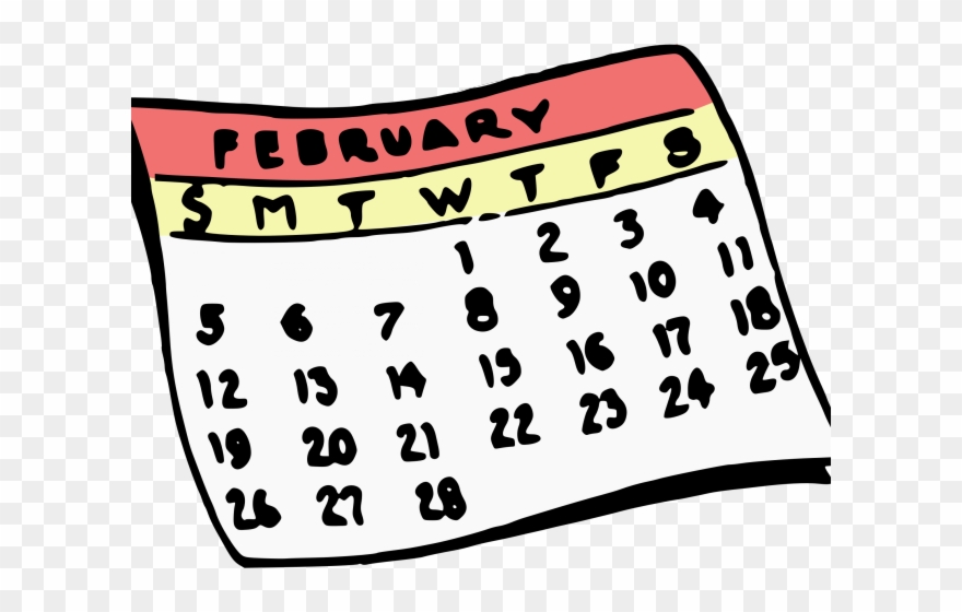 Calendar Clipart February - Png Download
