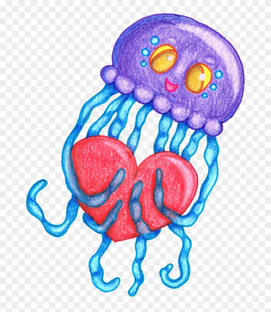 Jellyfish Clipart Underwater - Png Download