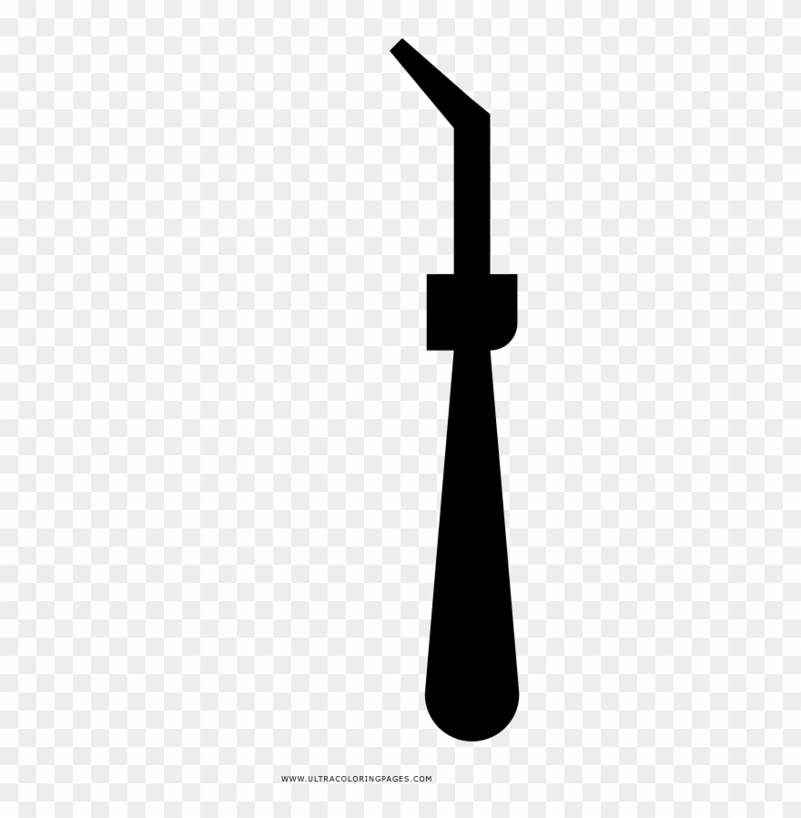 Dental Tool Coloring Page Clipart