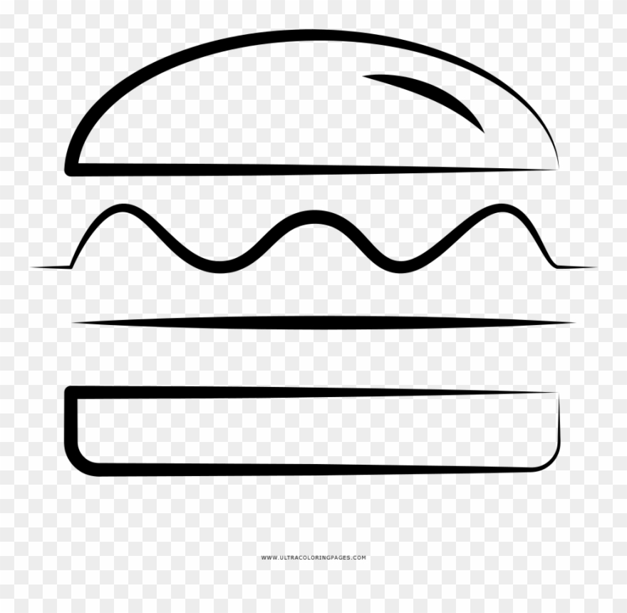 Hamburger Coloring Page Clipart