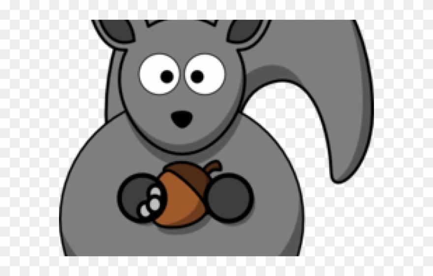 Gray Squirrel Clipart Simple - Png Download