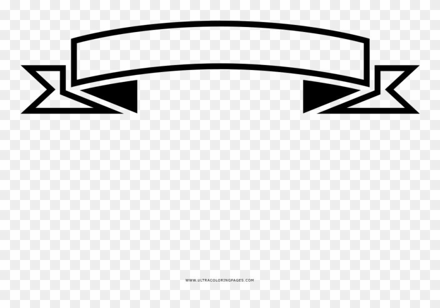 Ribbon Banner Coloring Page Clipart