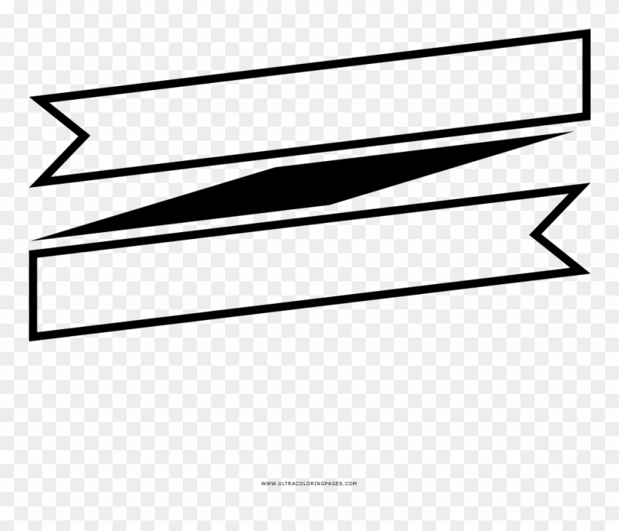 Ribbon Banner Coloring Page Clipart