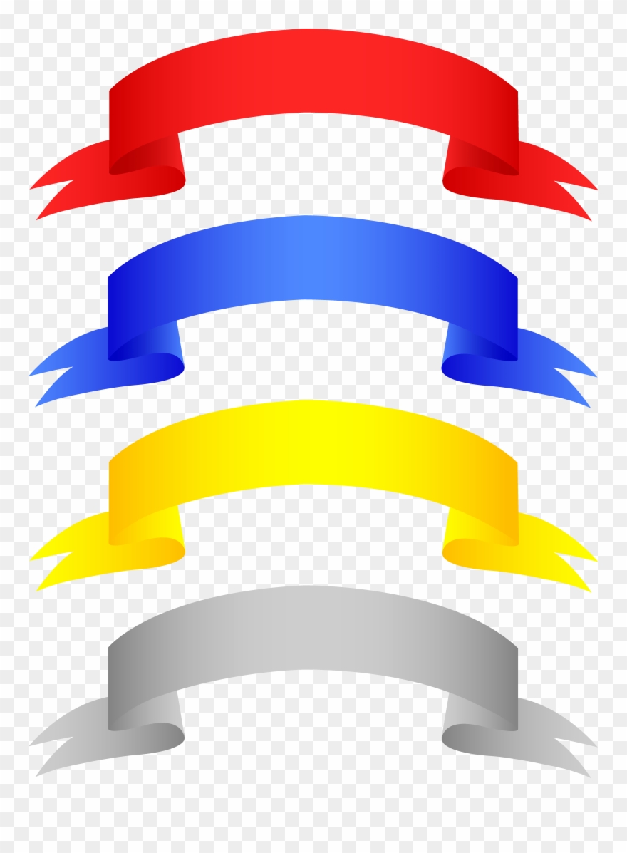 Shiny Ribbon Banner Clipart - Png Download