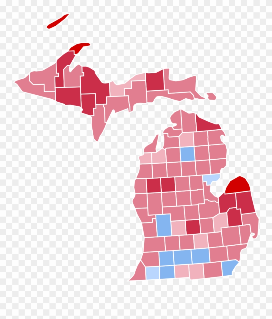 Michigan Presidential Election Results Clipart
