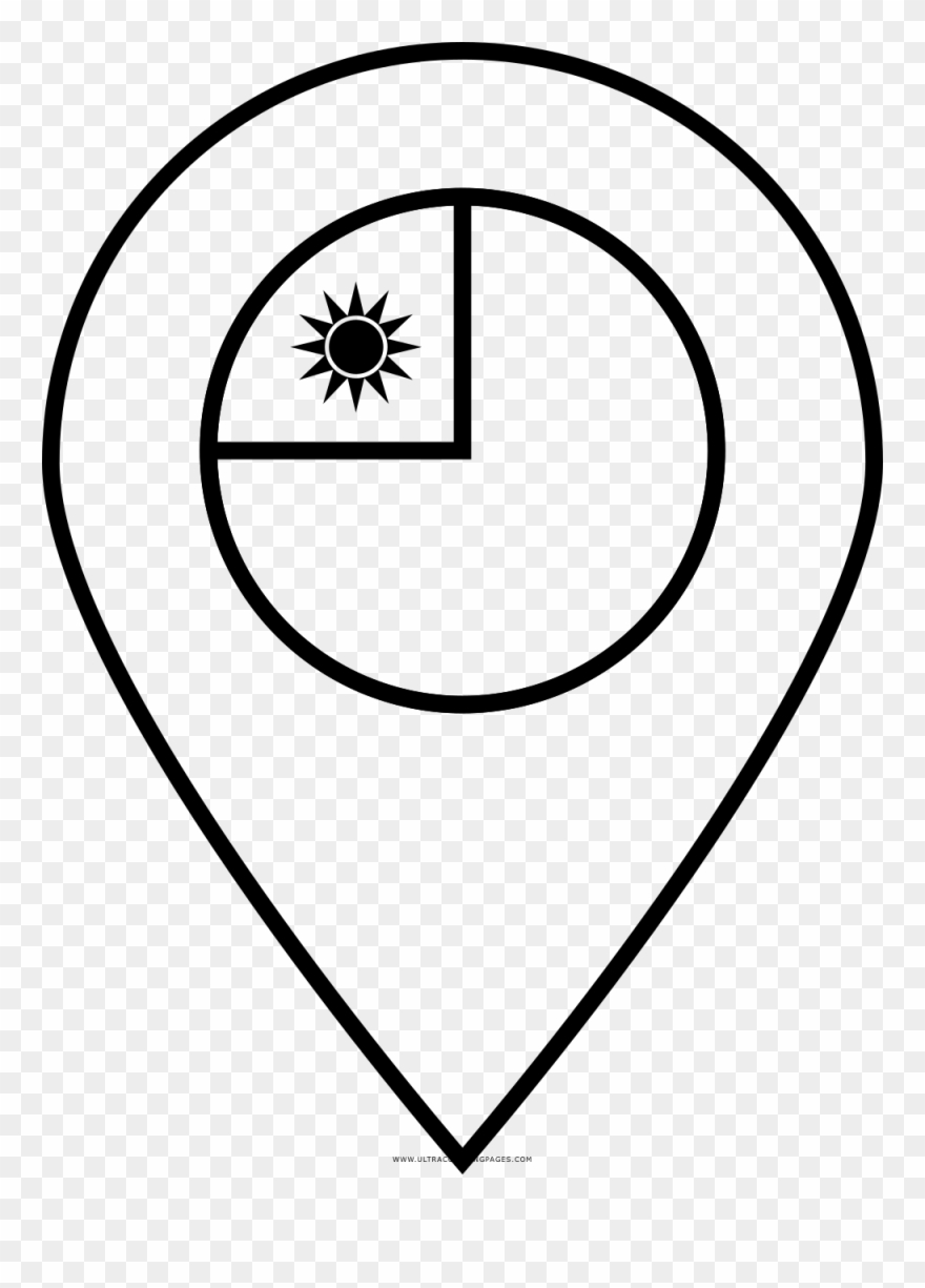 Taiwan Flag Coloring Page Clipart