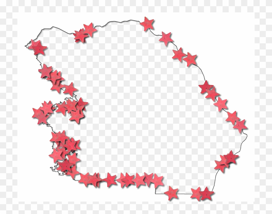 A Map Of Citrus With A Thin Black Outline, Inner Drop Clipart