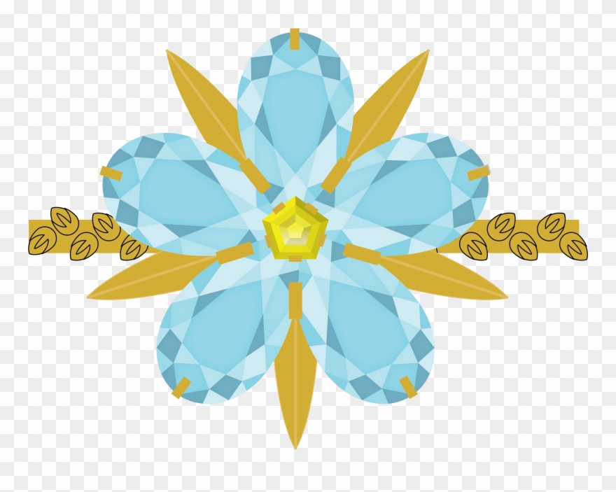 Mountain Forget Me Not Ring With Different Metals Clipart