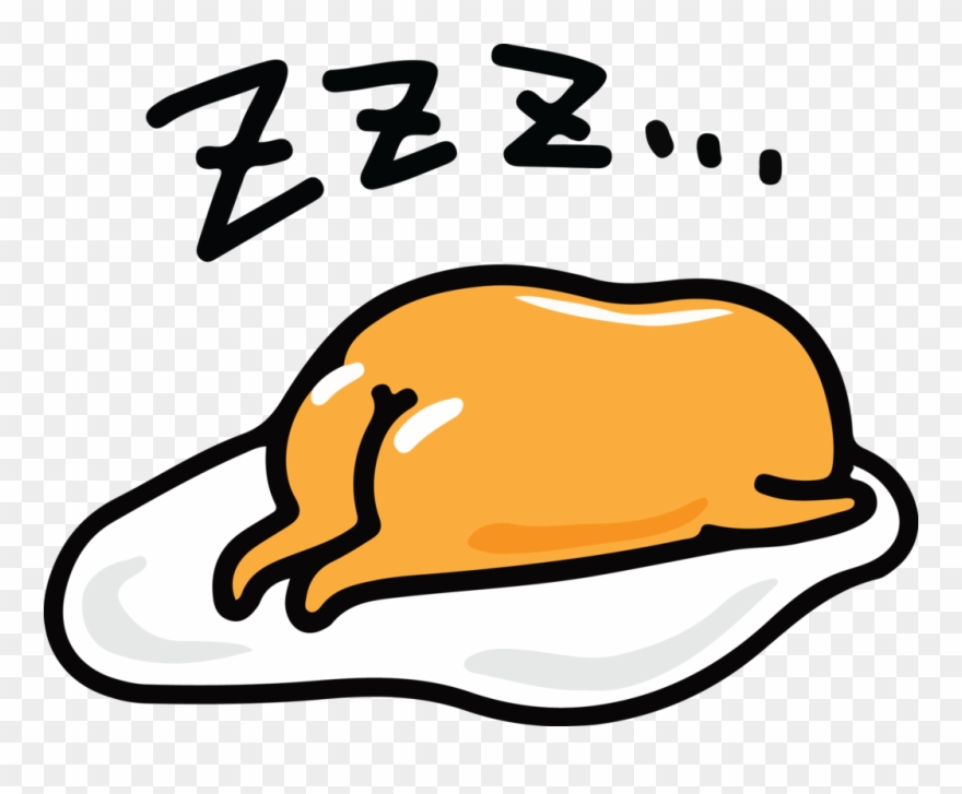 Sanrio Gudetama The Lazy Egg "zzz" Unisex T-shirt White Clipart