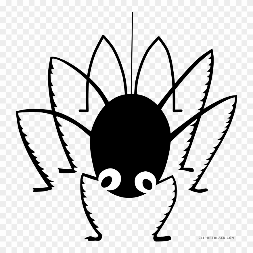 Black And White Spider Clipart - Png Download