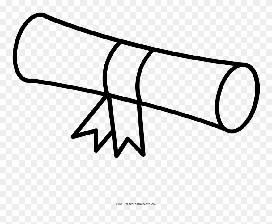 Graduation Diploma Coloring Page Clipart