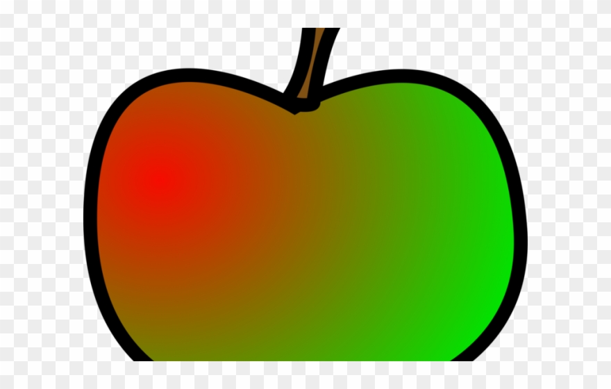 Apple Fruit Clipart Red Yellow Green - Png Download