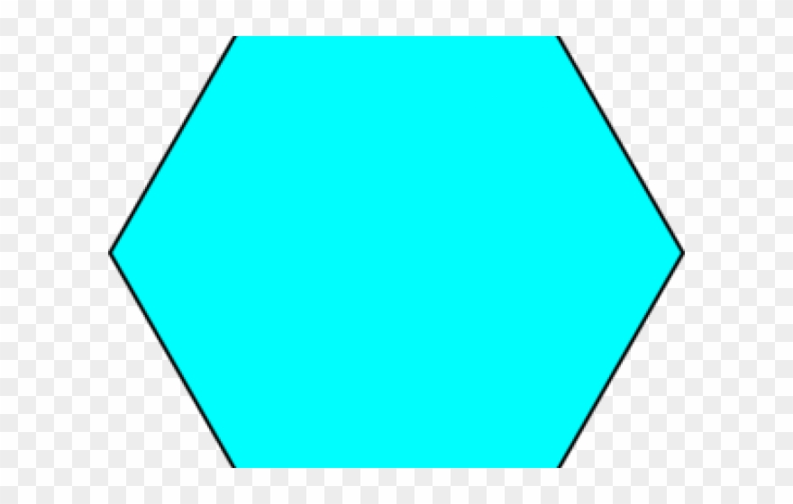 Hexagon Clipart Cyan - Png Download