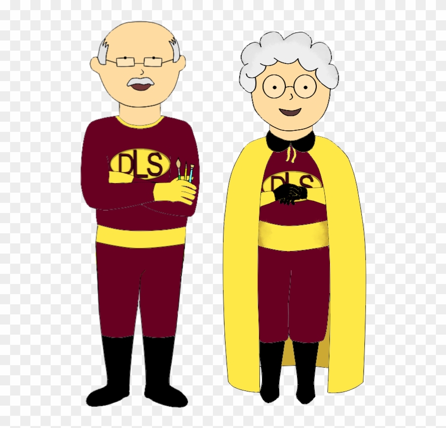 Deciding What Kind Of Super Hero Clothes The Grandparents Clipart