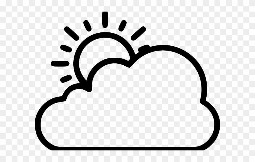 Clouds Clipart Black And White - Png Download