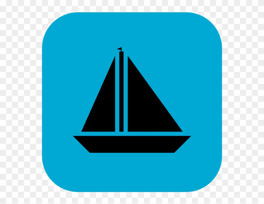 Blue Boat Icon Clipart