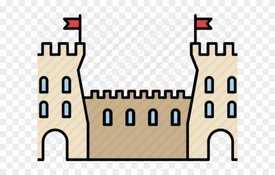 Fortress Clipart Medieval Castle Wall - Png Download
