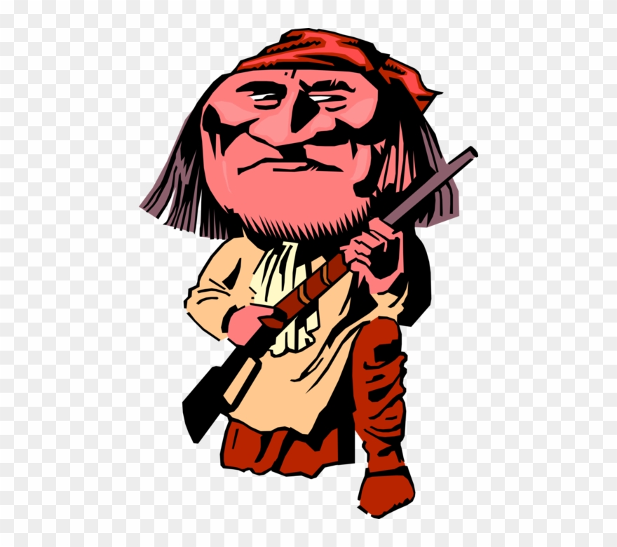 Vector Illustration Of Native American Sitting Bull Clipart