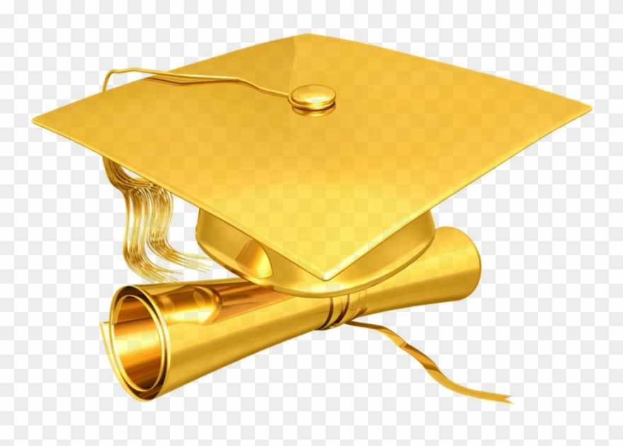 Ceremony Graduate Diploma Square Academic Oxford Yellow Clipart