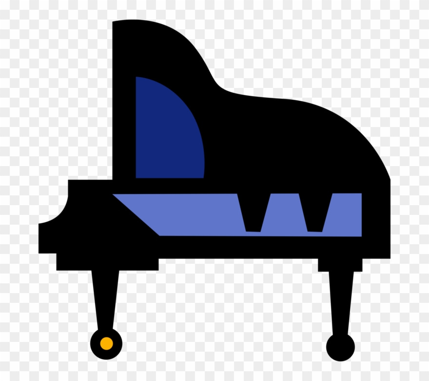 Vector Illustration Of Grand Piano Keyboard Musical Clipart