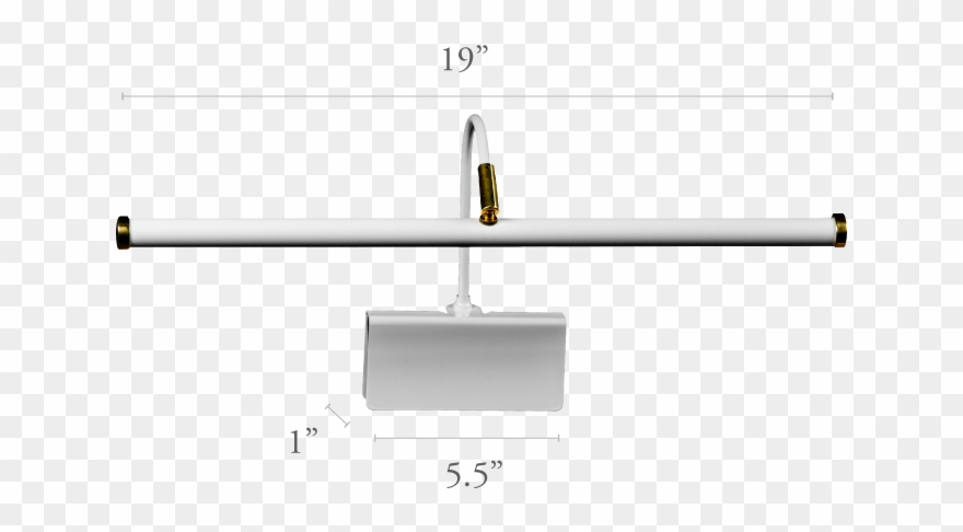 Dimensions For 19" Gpled19 7s Led Grand Piano Lamp Clipart