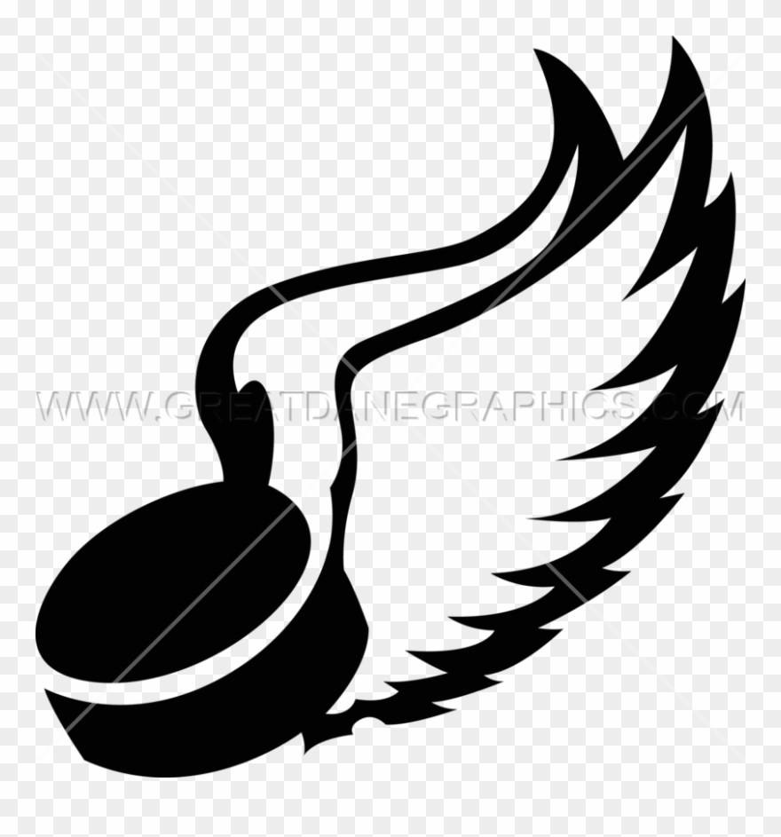 Puck With Bird Wings Production Ready Artwork Clipart
