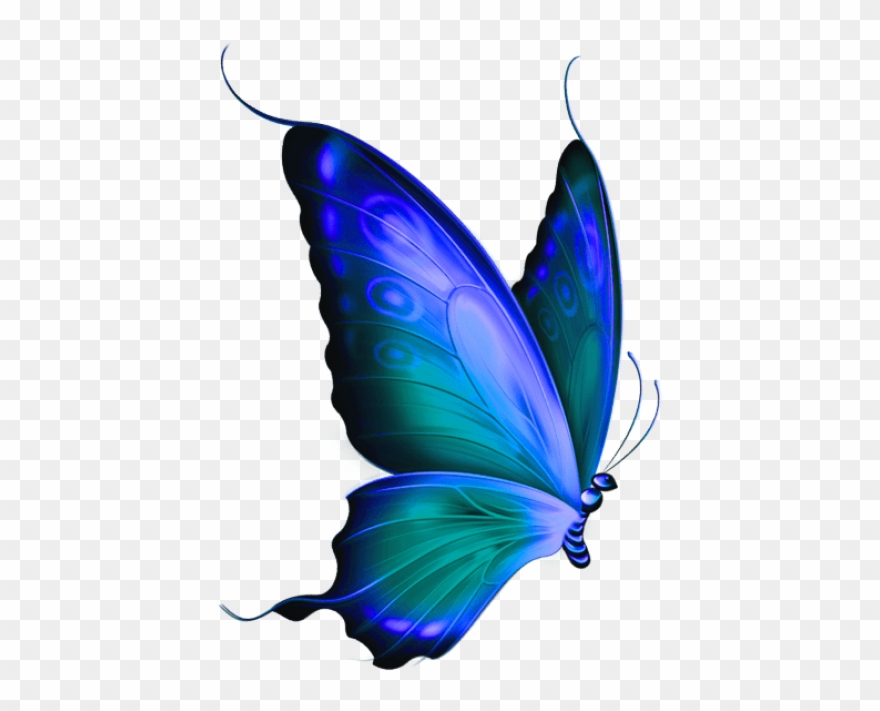 Free Png Download Transparent Blue And Green Deco Butterfly Clipart