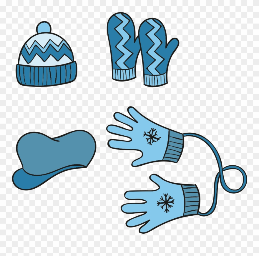 Gloves Clipart Snow Jacket - Png Download