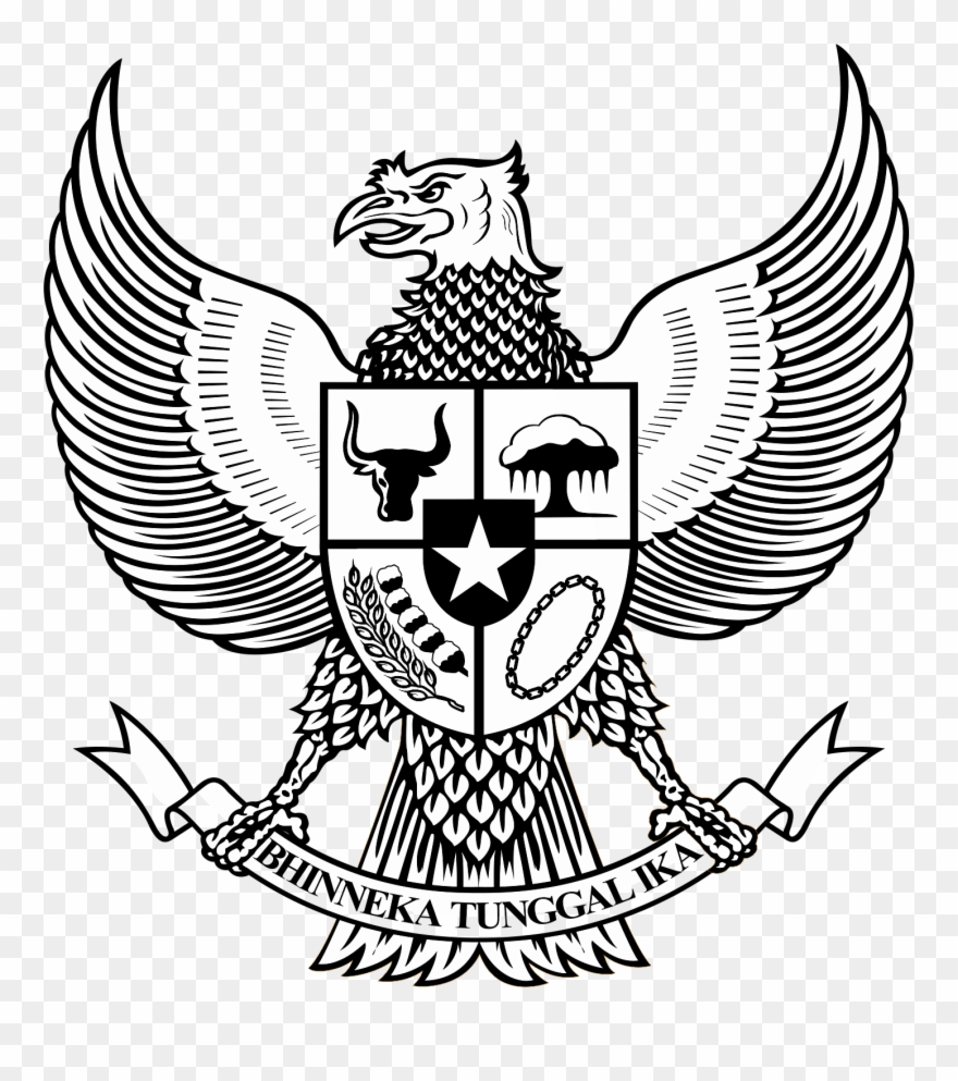 Logo Pancasila Bw Hitam Putih Gudang Pinterest Clipart