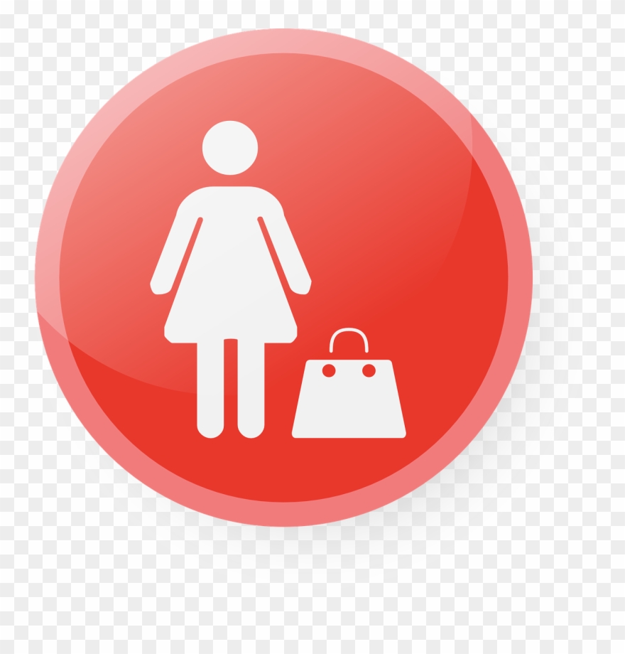 Lady Shopping Clip Art - Png Download