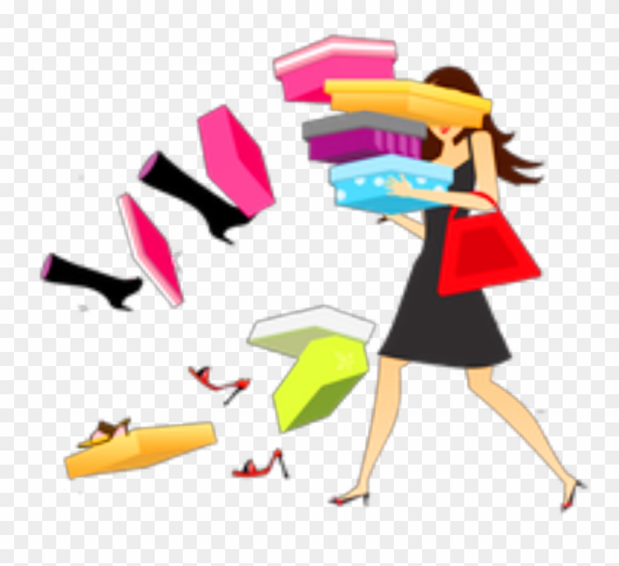 Ftestickers Woman Girl Shopping Shopper Clipart