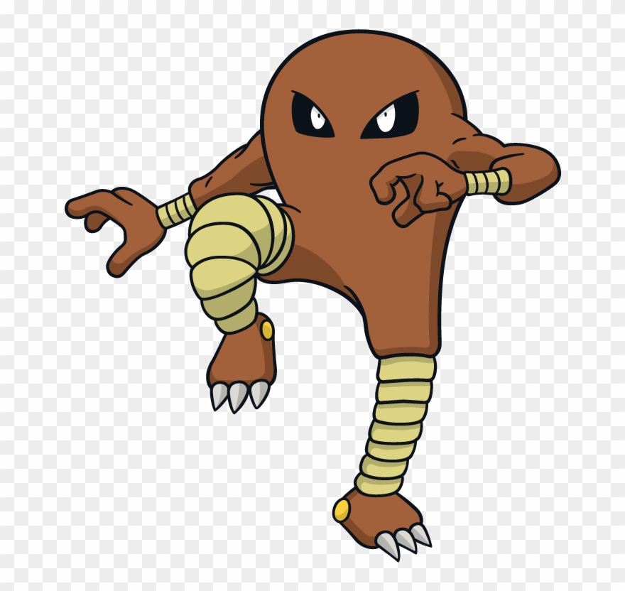 Hitmonlee Pokemon Character Vector Art Clipart