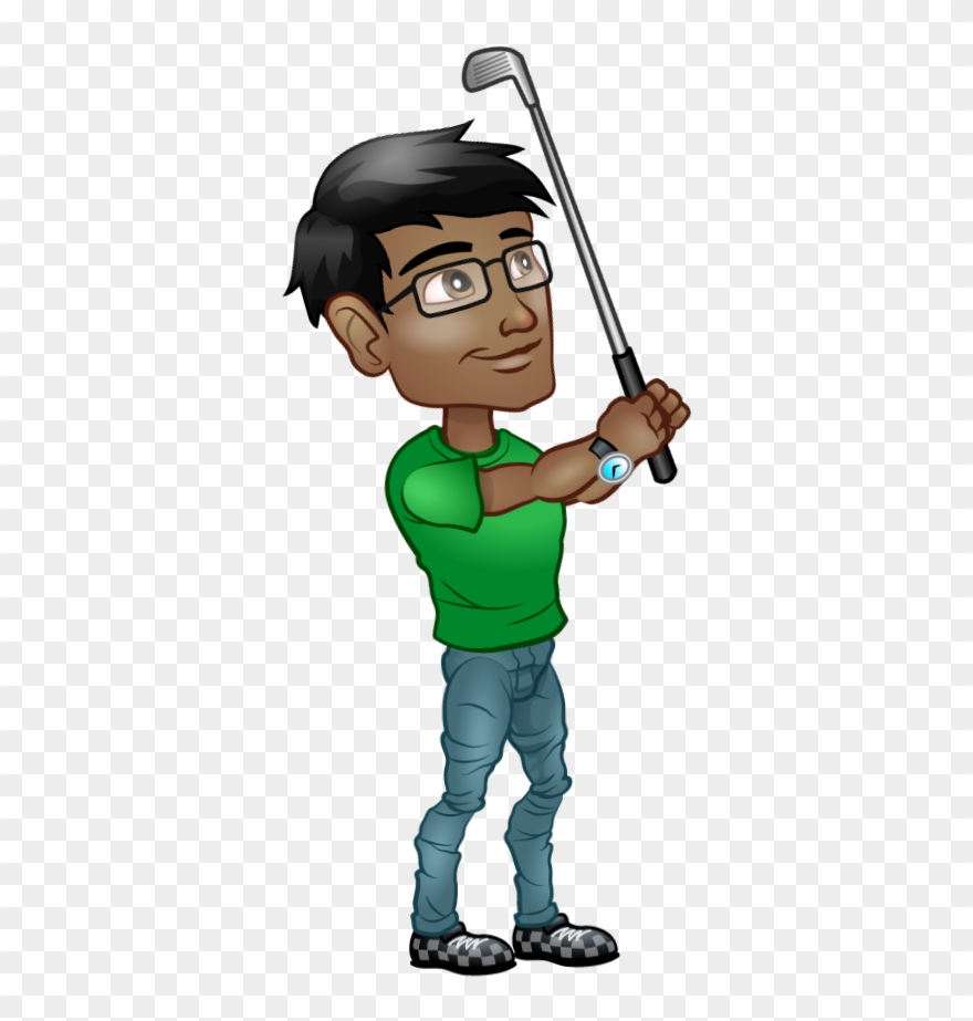 Male-golf Swing Clipart
