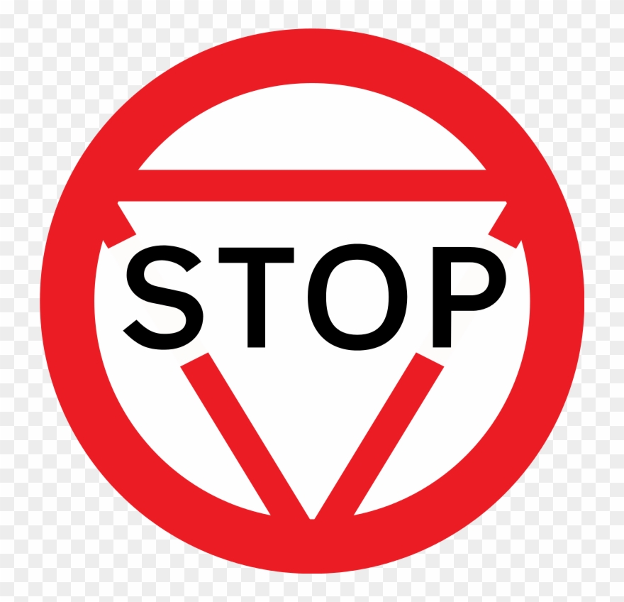 Uk Stop Sign - Stop Sign Uk Highway Code Clipart