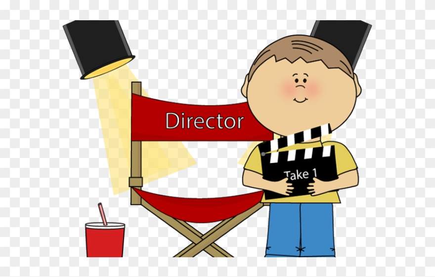Clapperboard Clipart Movie Themed - Dibujos Oficios Del Cine - Png Download