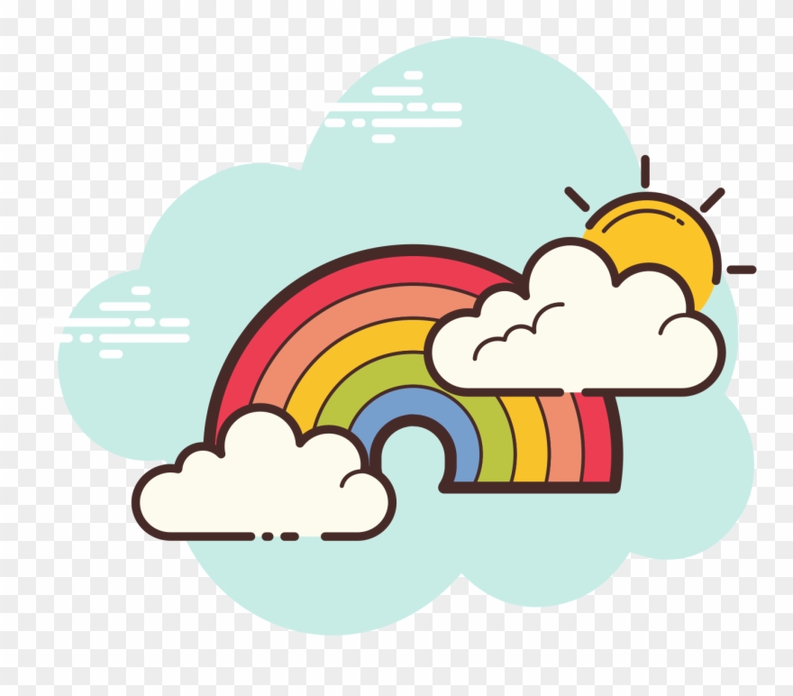 Rainbow Icon - Illustration Clipart