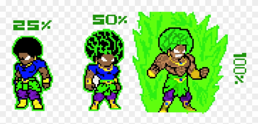New Broly Pixel Art Clipart