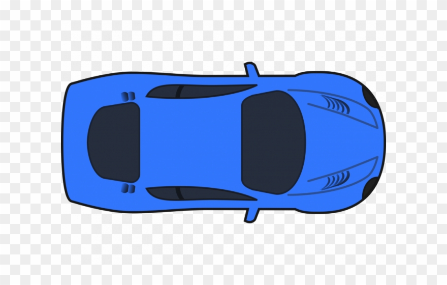 Blue Car Clipart Eye Clipart - Car Top Down View - Png Download