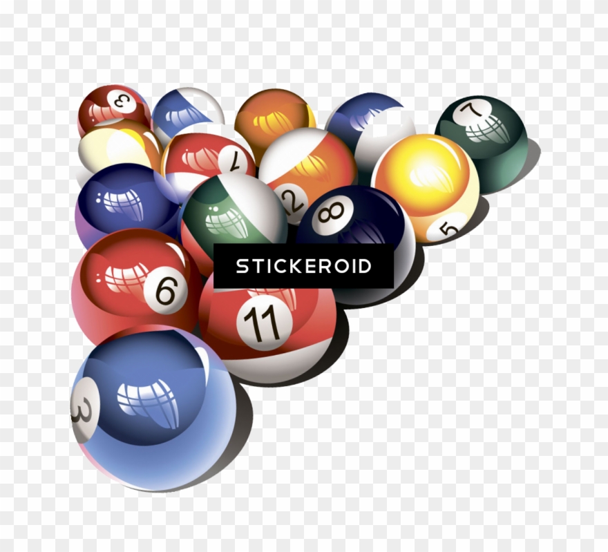 Billiard Balls Sports - Transparent Pool Balls Png Clipart