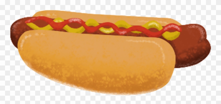 Hot Dog Hand Drawn Cute Cartoon Png And Psd - Dodger Dog Clipart