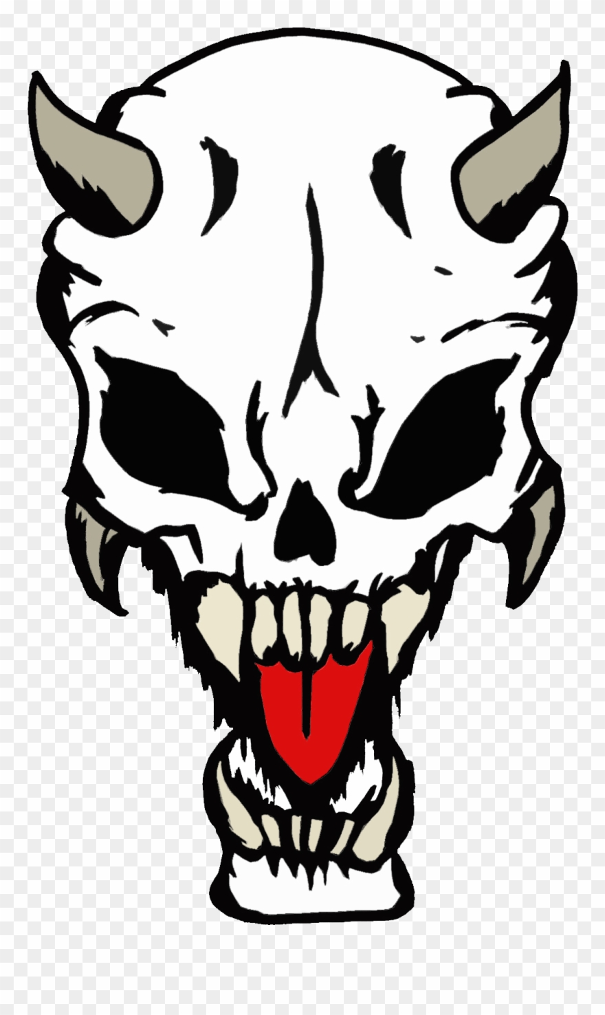 Demon Skull Clipart - Png Download