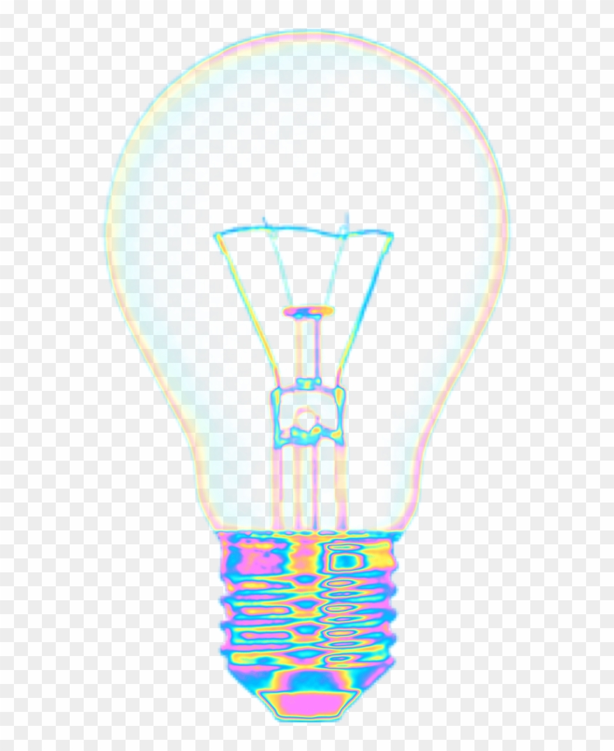 Light Bulb Holographic Holo Holographic Colorful Rainbo - Light Bulb Clipart
