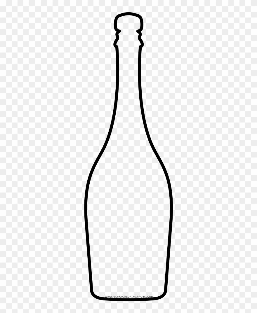 Wine Bottle Coloring Page - Colorare Disegni Bottigle Di Vino Clipart