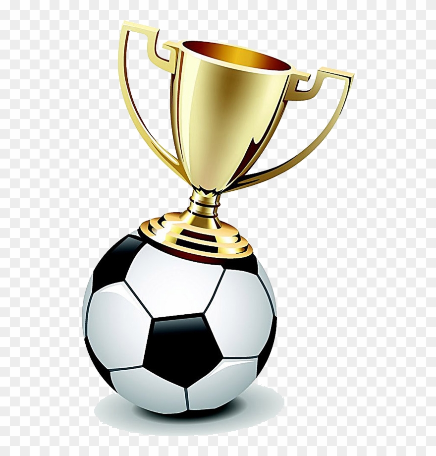 Drawn Trophy World Cup Soccer Ball - Cup Football Clipart