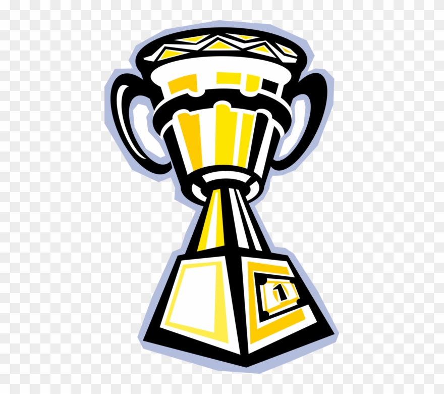 Vector Illustration Of Winner's Trophy Cup Prize Award - Trophy Clipart